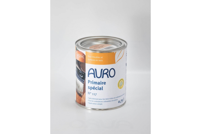 Primaire spécial pour bois riches n°117 AURO - Pot de 0.375L face
