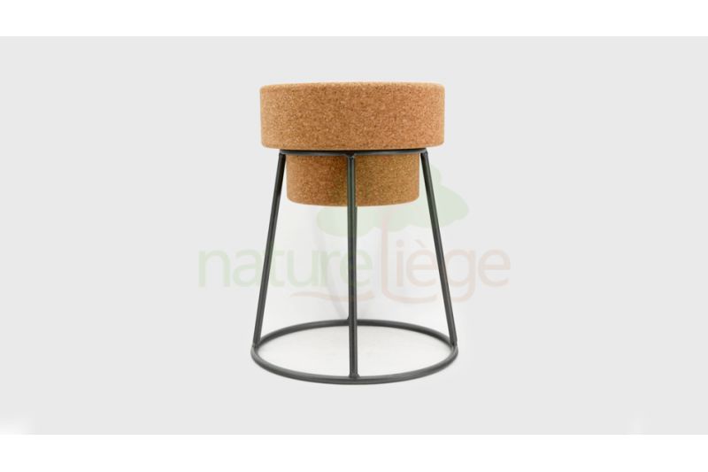 Tabouret muselet design en liège - Petit