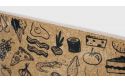 Lot de 4 sets de table en liège aggloméré - Motif nourriture